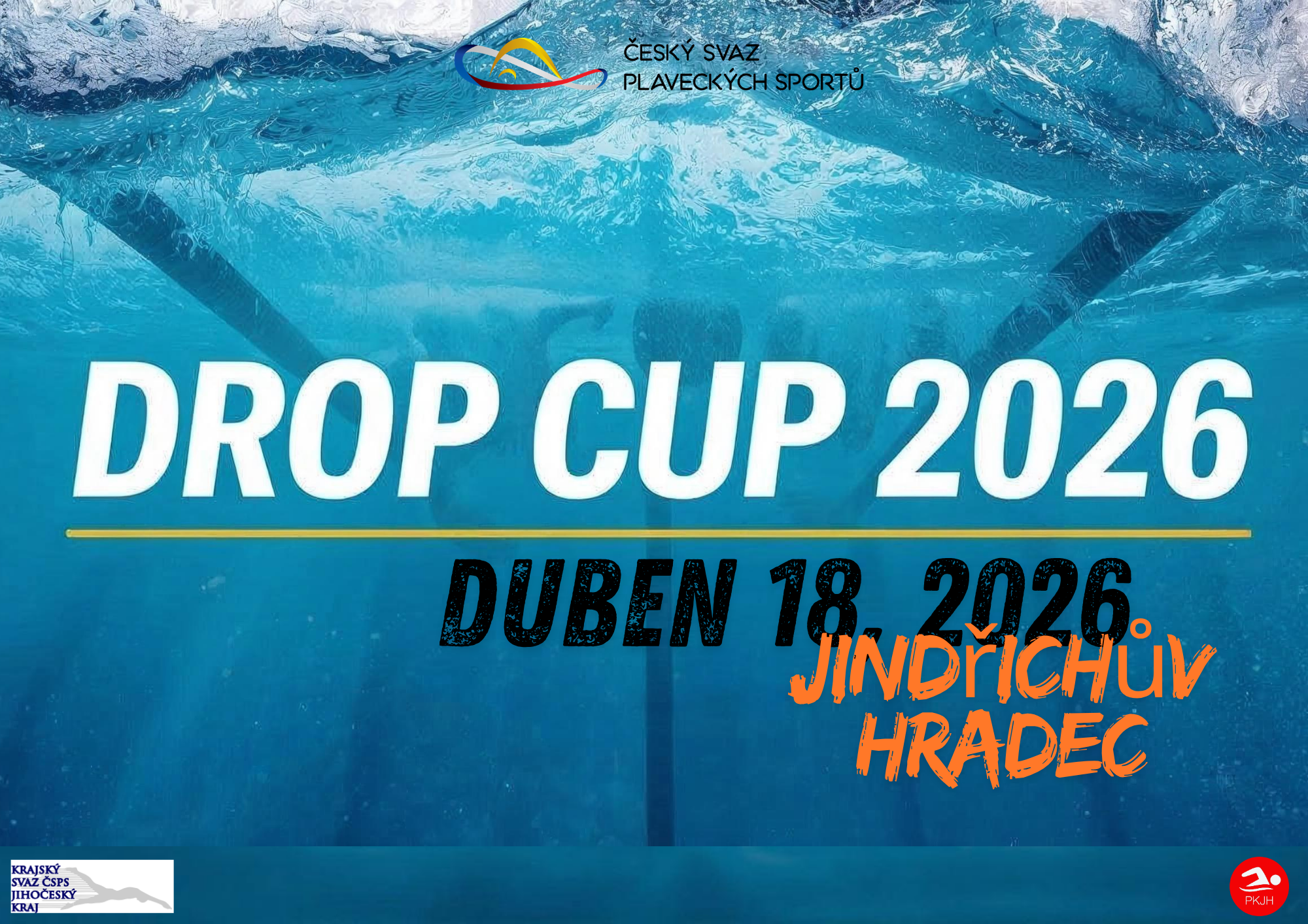 🏊‍♂️ Dvojité závody v Jindřichově Hradci: DRoP Cup 2026 a Krajský přebor na dlouhé tratě