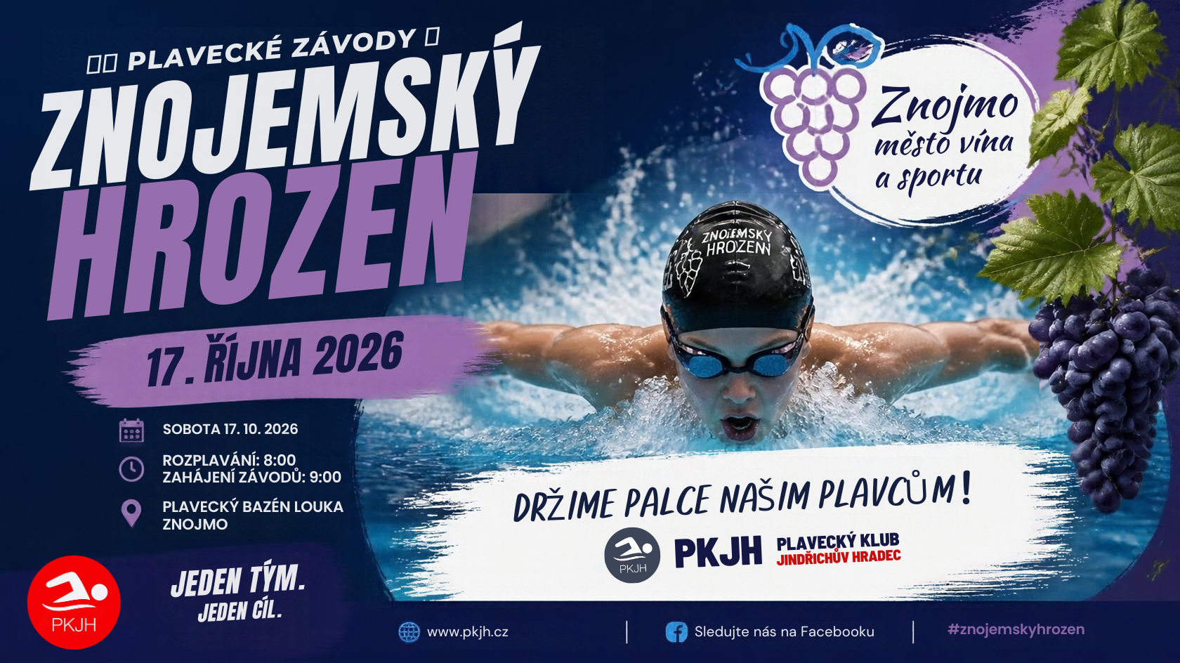 🍇 Znojemský hrozen 2026: povedené výkony plavců PKJH